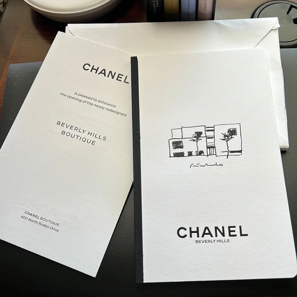 CHANEL NOTEBOOK- Blank Chanel Notebook 8.25”H x 5.10” W x .25” D White Pages NIE - Picture 1 of 16